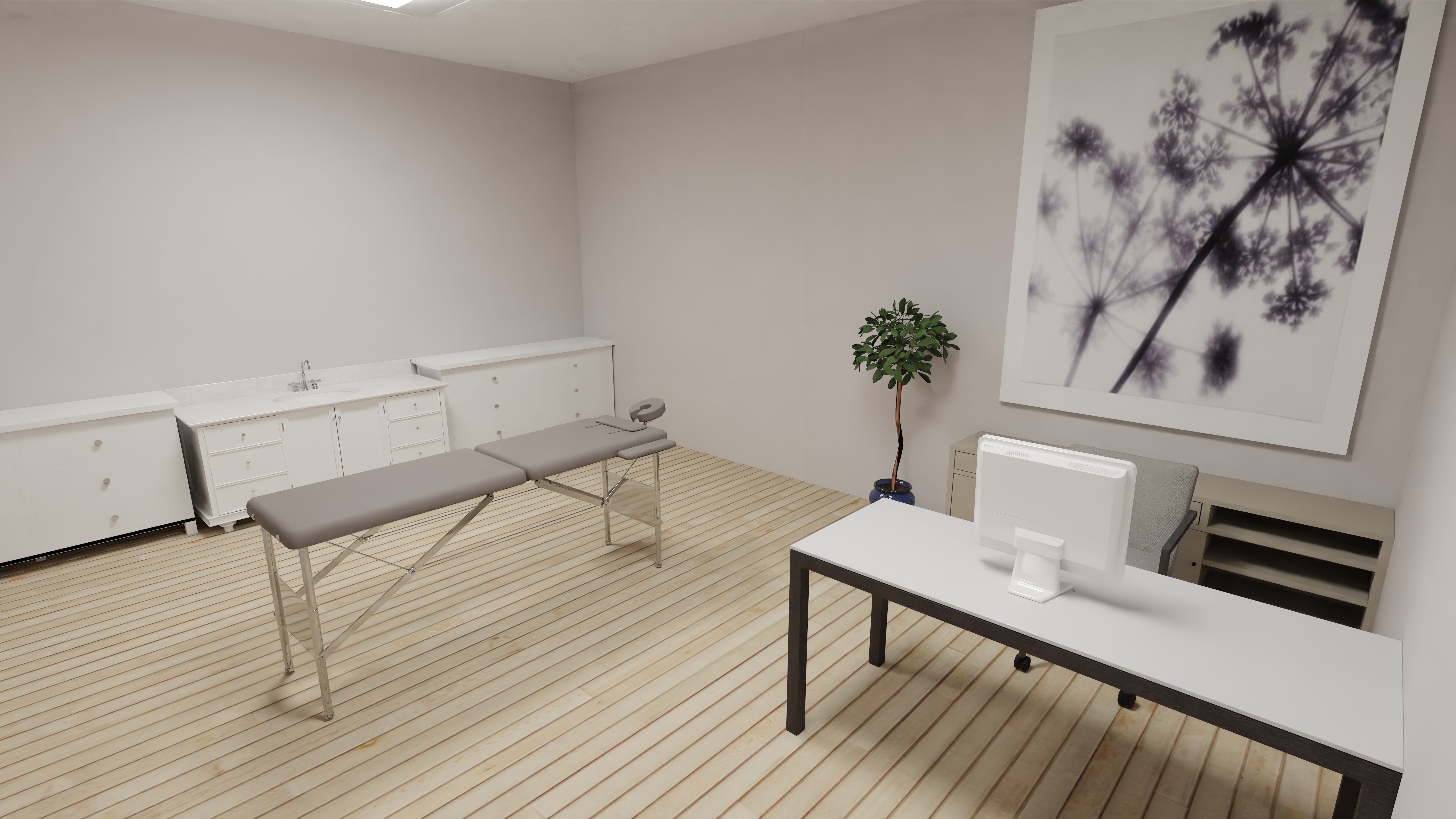 Professioneller Physio- und Massageraum